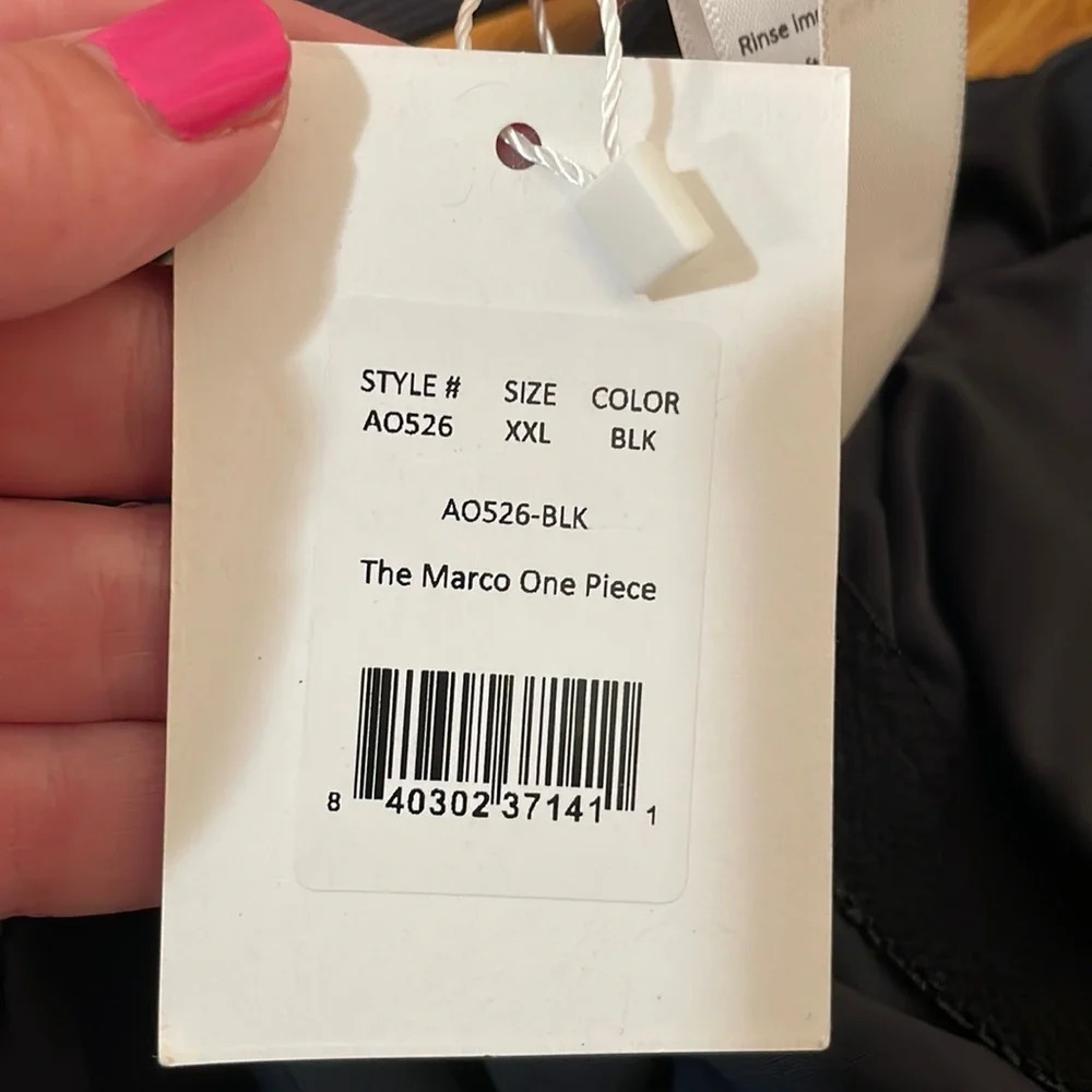 Andie The Marco‎ One Piece Rib Swimsuit Black Plus Size XXL NWT - Picture 5 of 7